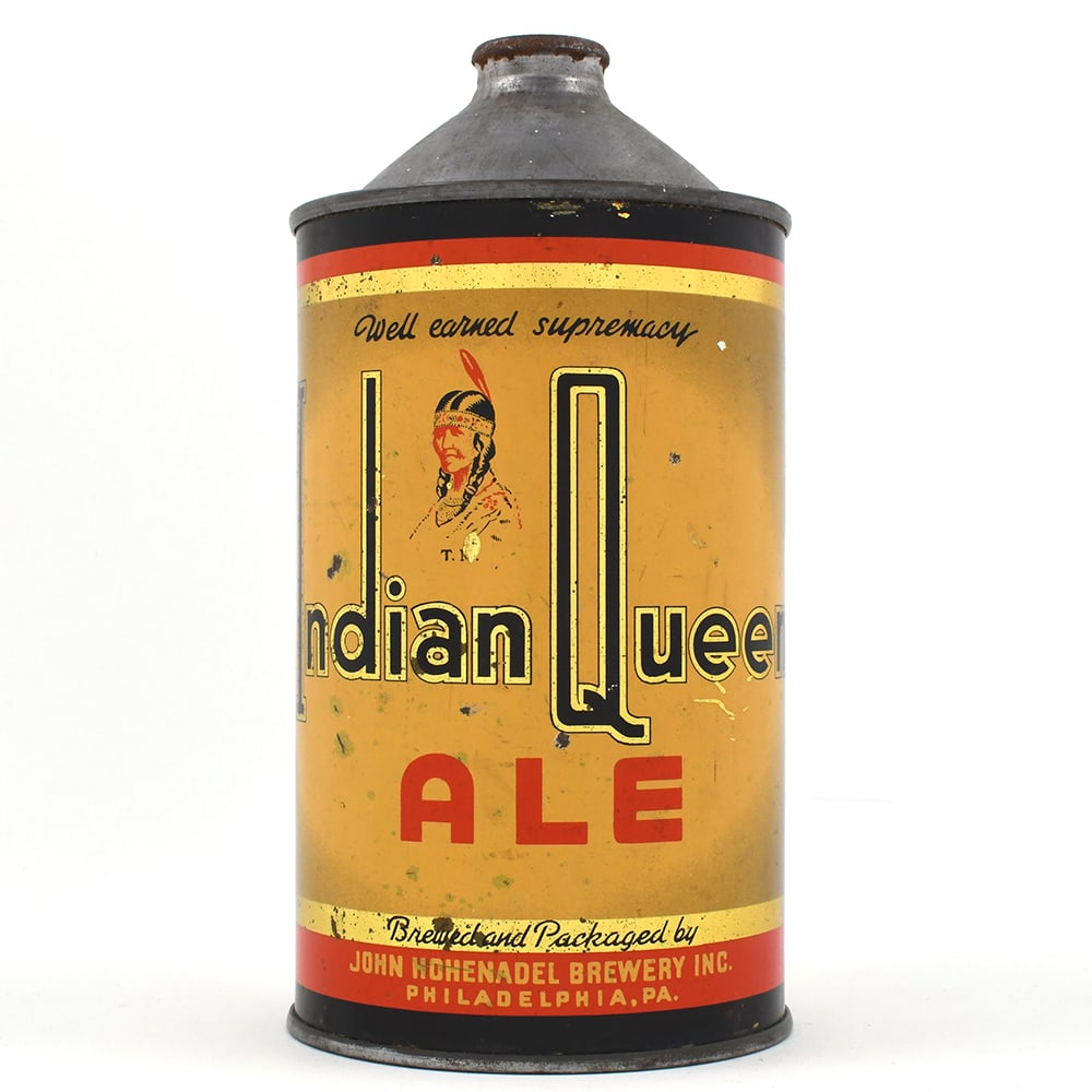 Indian Queen Ale Quart Cone Top 212-2 RARELY CLEAN (1 of 6)