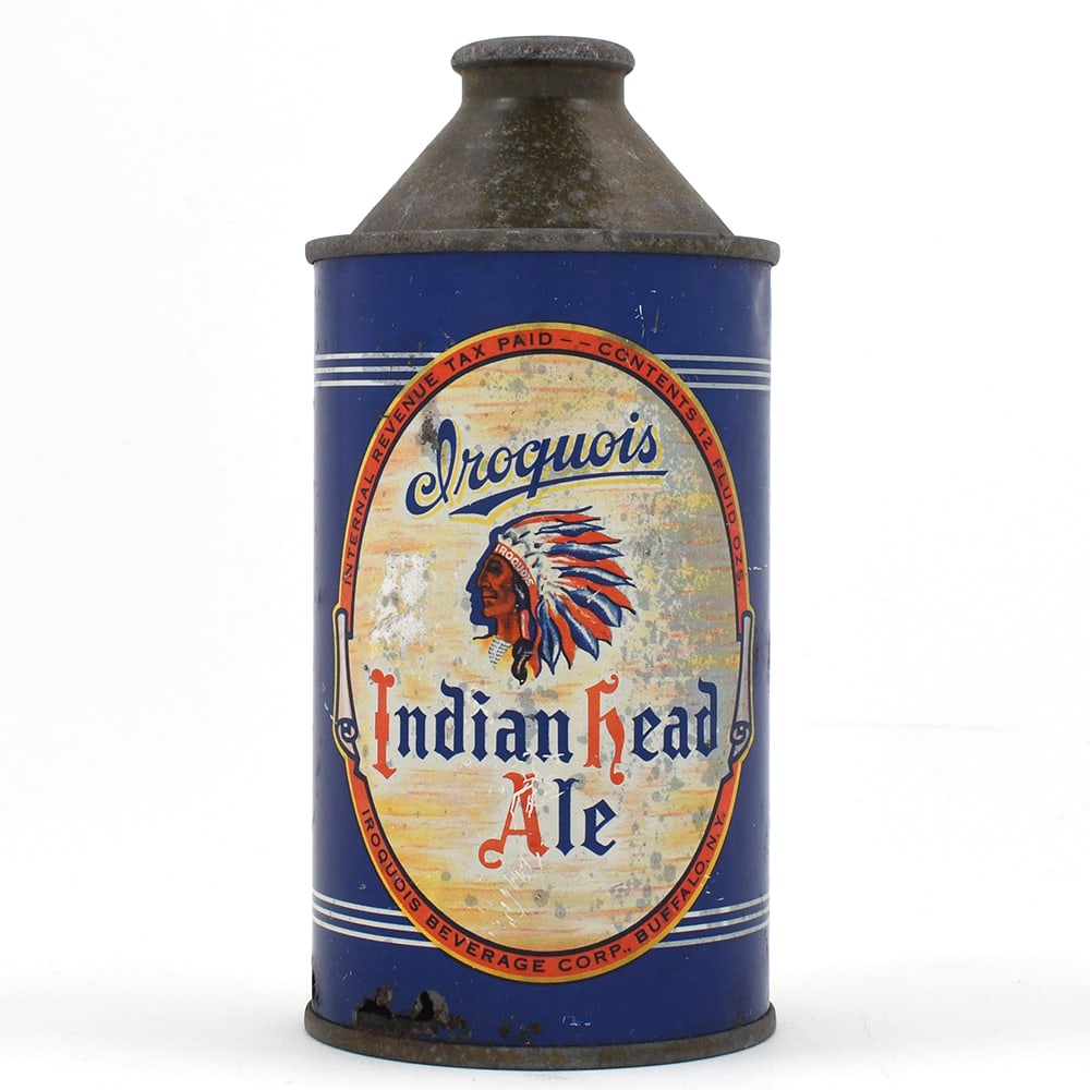 Iroquois Indian Head ALE Cone Top 170-7 SCARCE (1 of 6)