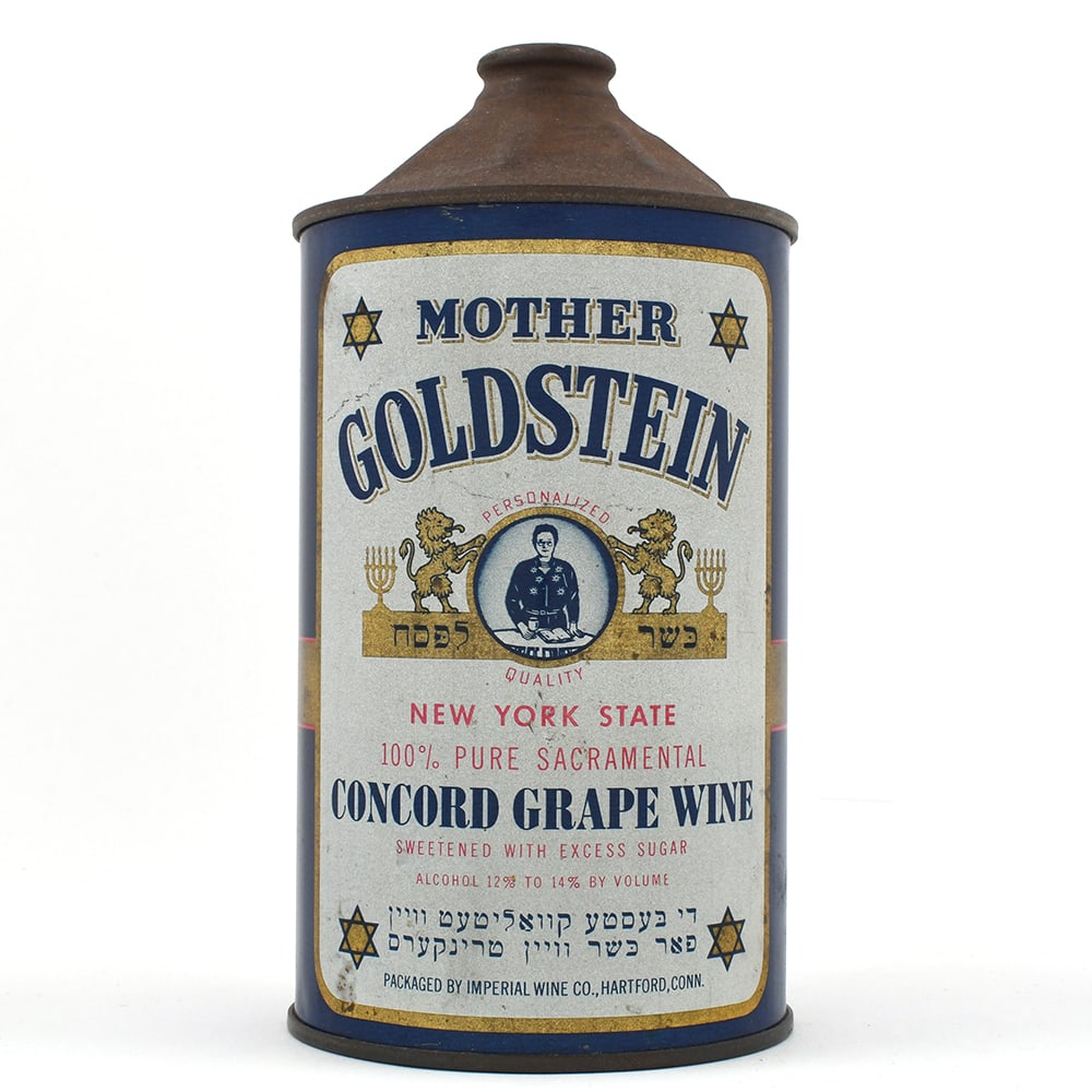 Mother Goldstein Sacramental Kosher Concord Grape Wine Quart Cone Top (1 of 6)