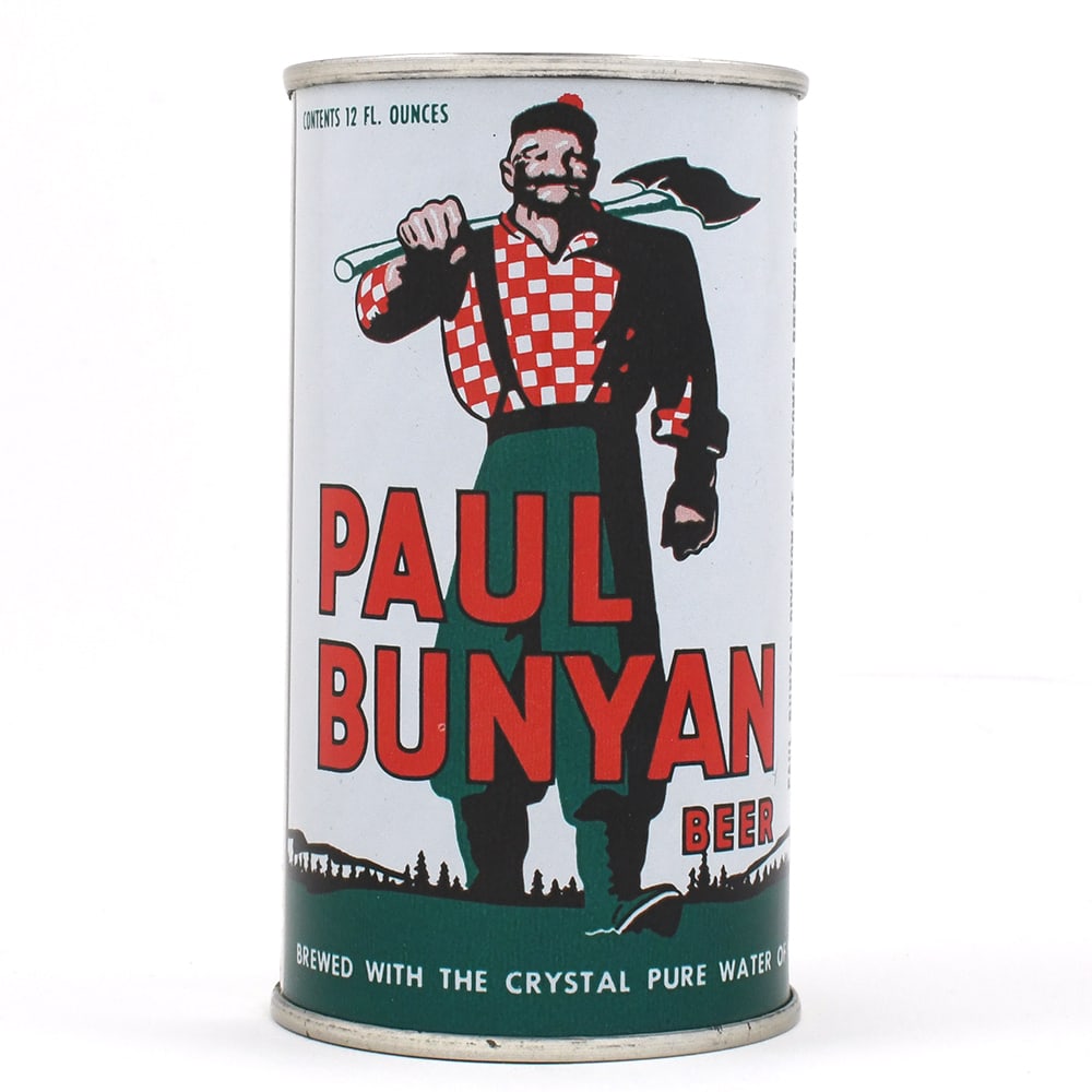 Paul Bunyan Beer Flat Top BLACK STATE BUNYAN DIV 112-25 MINTY (1 of 6)