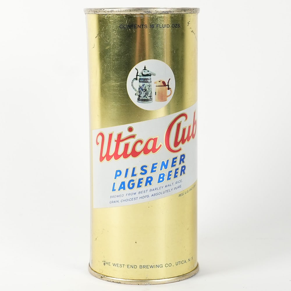 Utica Club Pilsener Lager Beer Bank Top 16 OZ Can 236-11 SCARCE (1 of 6)