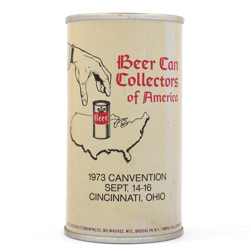 BCCA Beer Can Collectors of America 1973 Canvention Pull Tab SCHLITZ 208-27: Brewer/Business Name: Jos. Schlitz Brewing Co., Milwaukee, Wisconsin Manufacturer/Plant: National Can Co. Date of manufacture:
