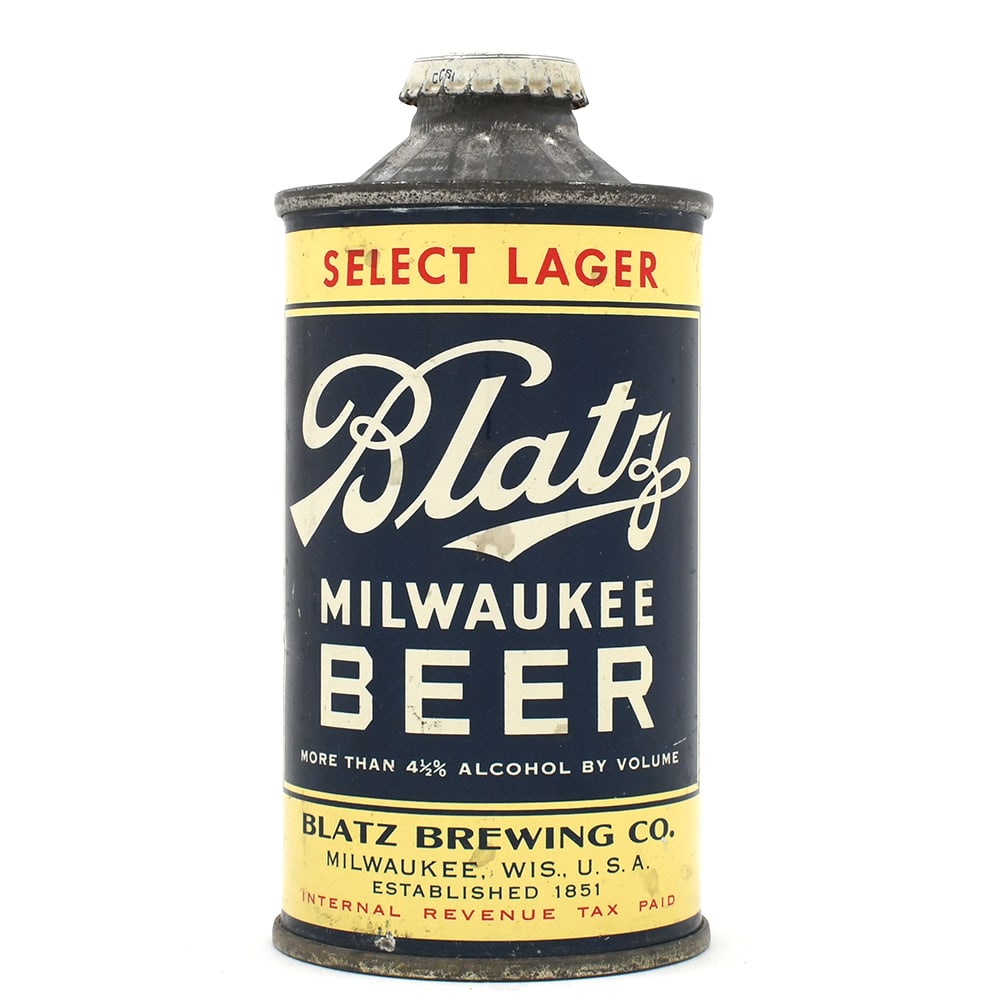 Blatz Milwaukee Select Lager FBIR Beer Cone Top 153-6 EXCELLENT (1 of 6)