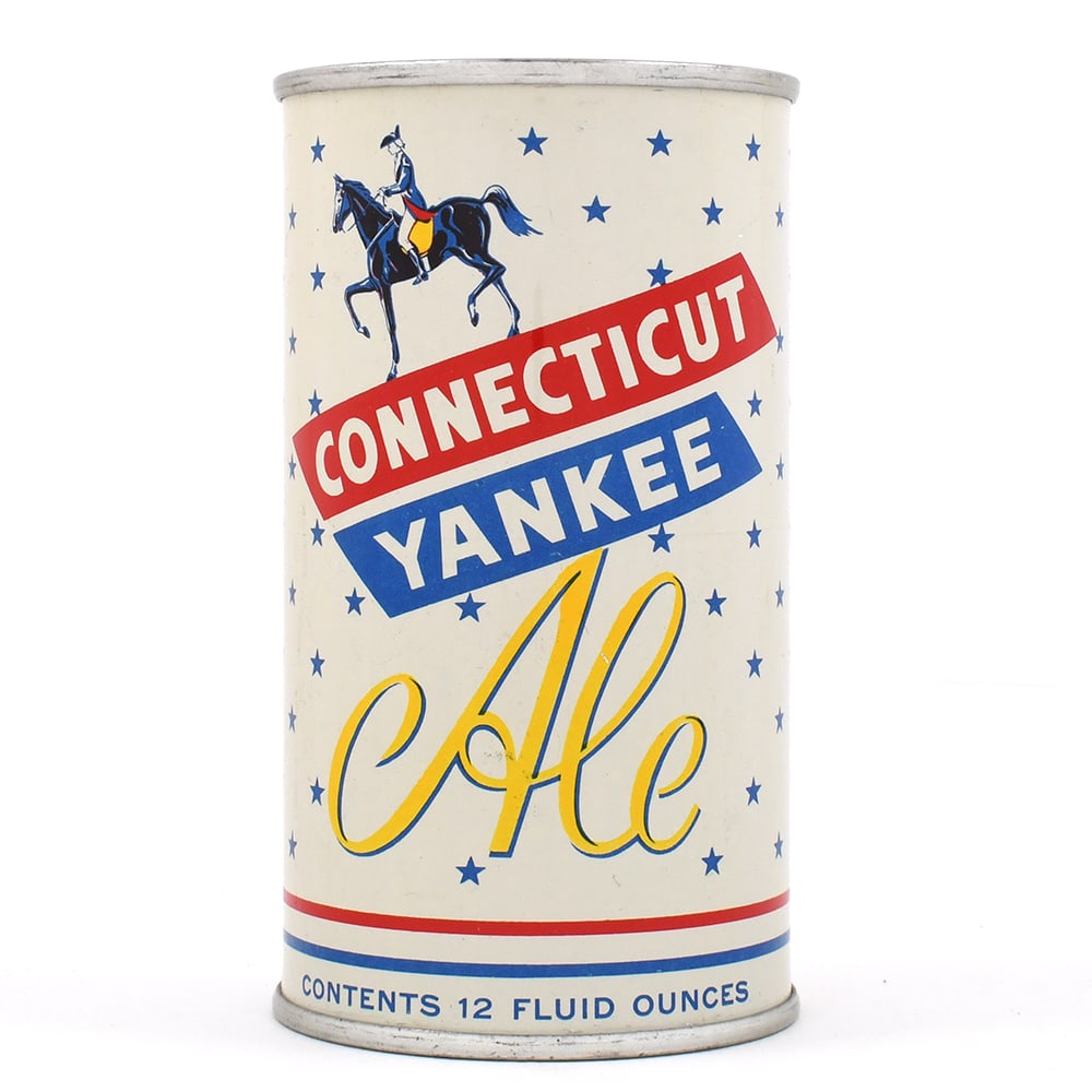 Connecticut Yankee Ale Bank Lid Flat Top 51-5 MINTY: Brewer/Business Name: Harvard Brewing Co., Lowell, Massachusetts Manufacturer/Plant: American Can Co. Date of manufacture: