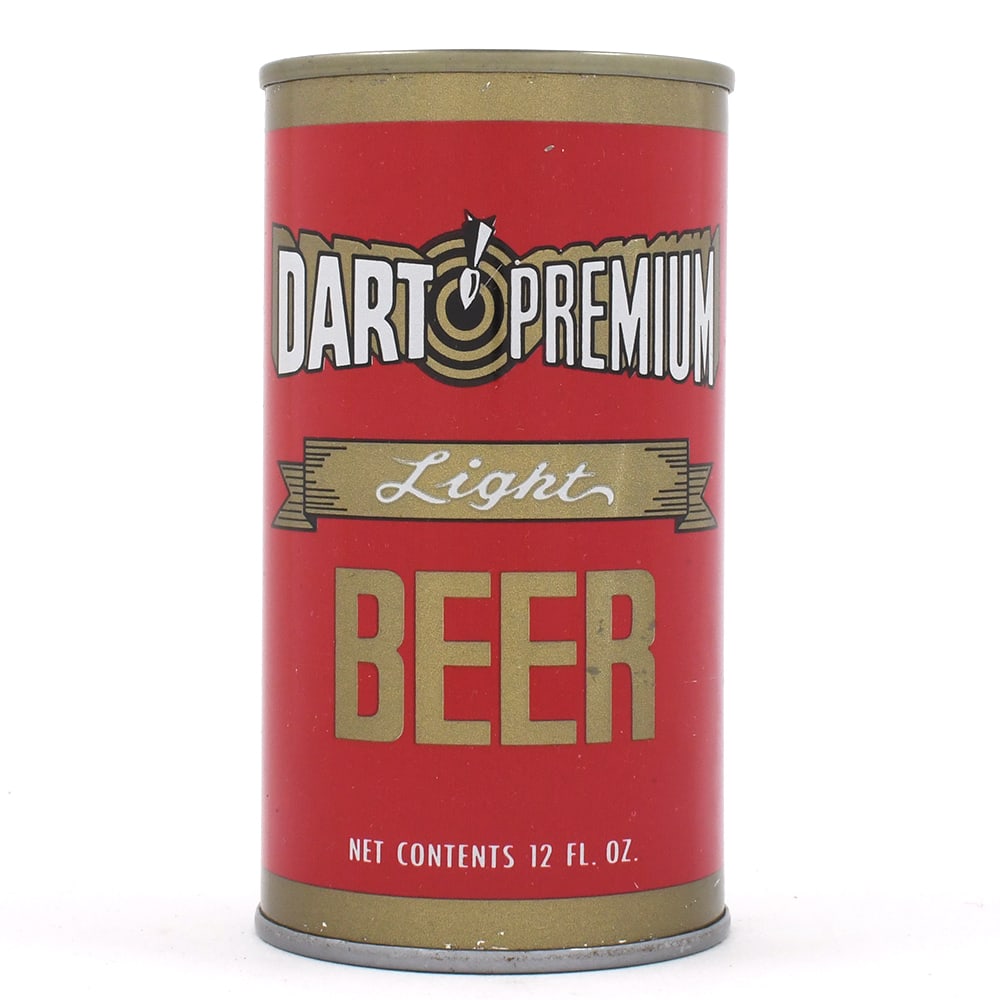 Dart Premium Beer BAVARIAN ENAMEL LIDDED AS A FLAT 58-16: Brewer/Business Name: Bavarian Brewing Co., Reading, Pennsylvania Manufacturer/Plant: Crown Date of manufacture: