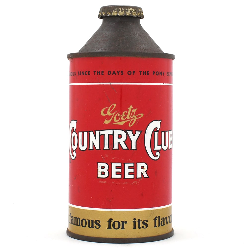 Goetz Country Club Beer Cone Top DNCMT 4 PERCENT 165-21 (1 of 6)