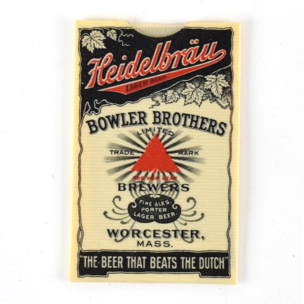 Bowler Brothers Heidelbrau Beer 1913 Celluloid Pocket Calendar MINTY RARE (1 of 3)