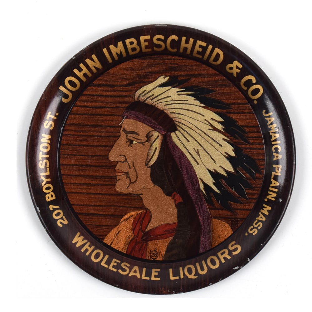 John Imbescheid Wholesale Liquors Jamaica Plain NATIVE AMERICAN EXCELLENT RARE (1 of 2)