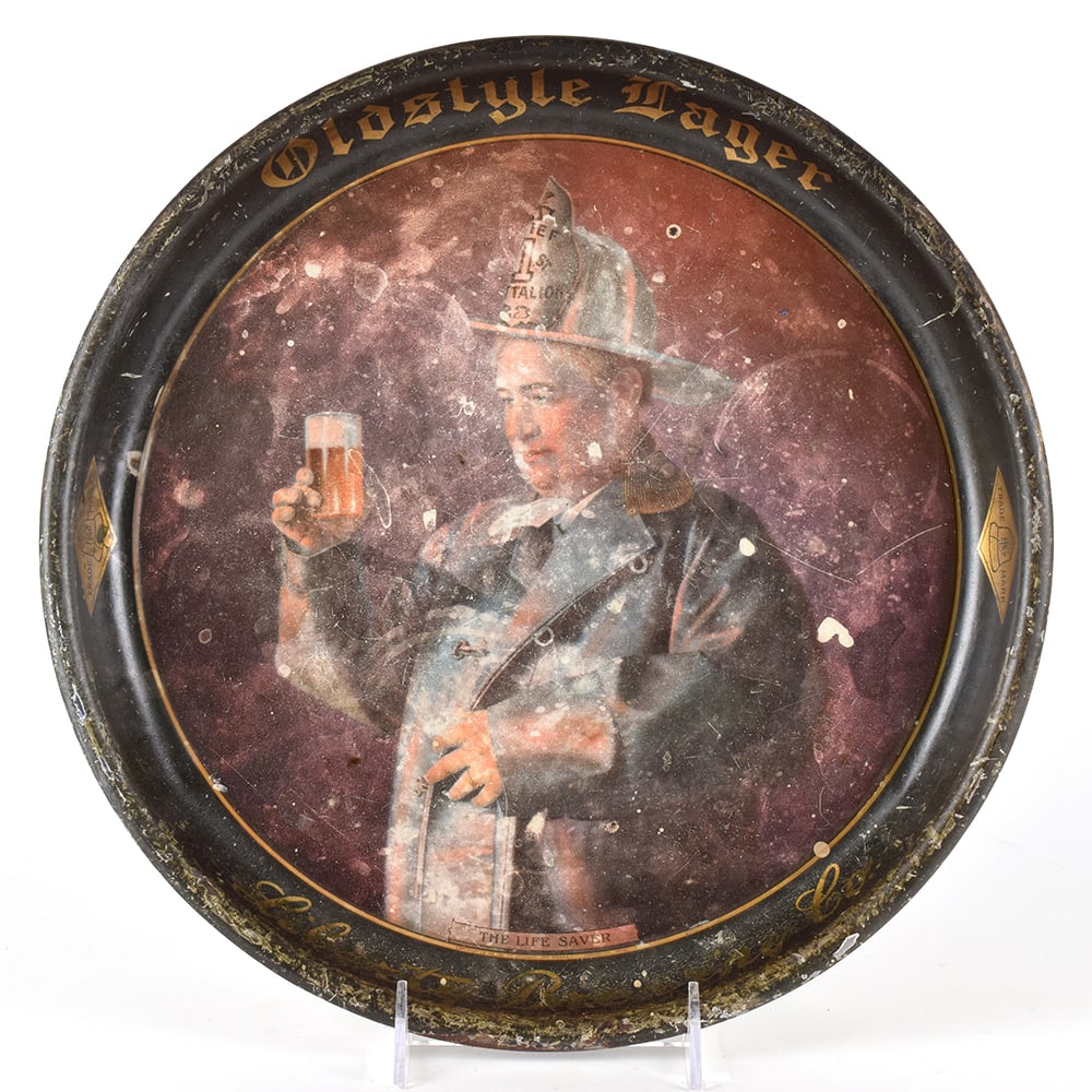 Oldstyle Lager Pre-Prohibition Serving Tray LIBERTY LIFE SAVER STOCK PITTSBURGH (1 of 2)