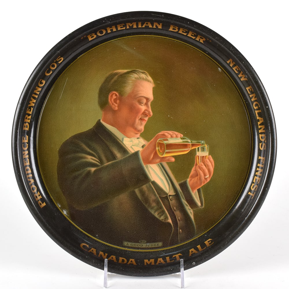Providence Brewing Bohemian-Canada Malt Pre-Pro Serving Tray GOOD JUDGE RARE (1 of 2)