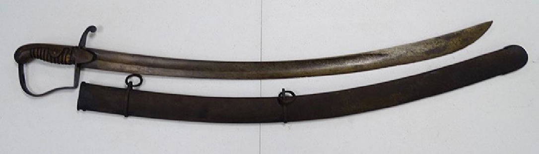 Sword and Scabbard: Large antique sword and scabbard.