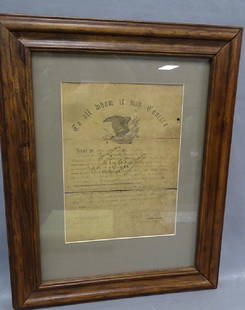 Civil War Discharge Papers: Civil War discharge papers - 1864 (Franklin Fisher) - Massachusetts and all his bounty payments. Estate Fresh.