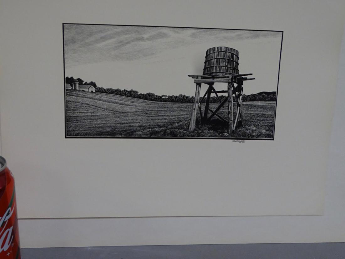 Water Tower Wood Engraving (1 of 4)