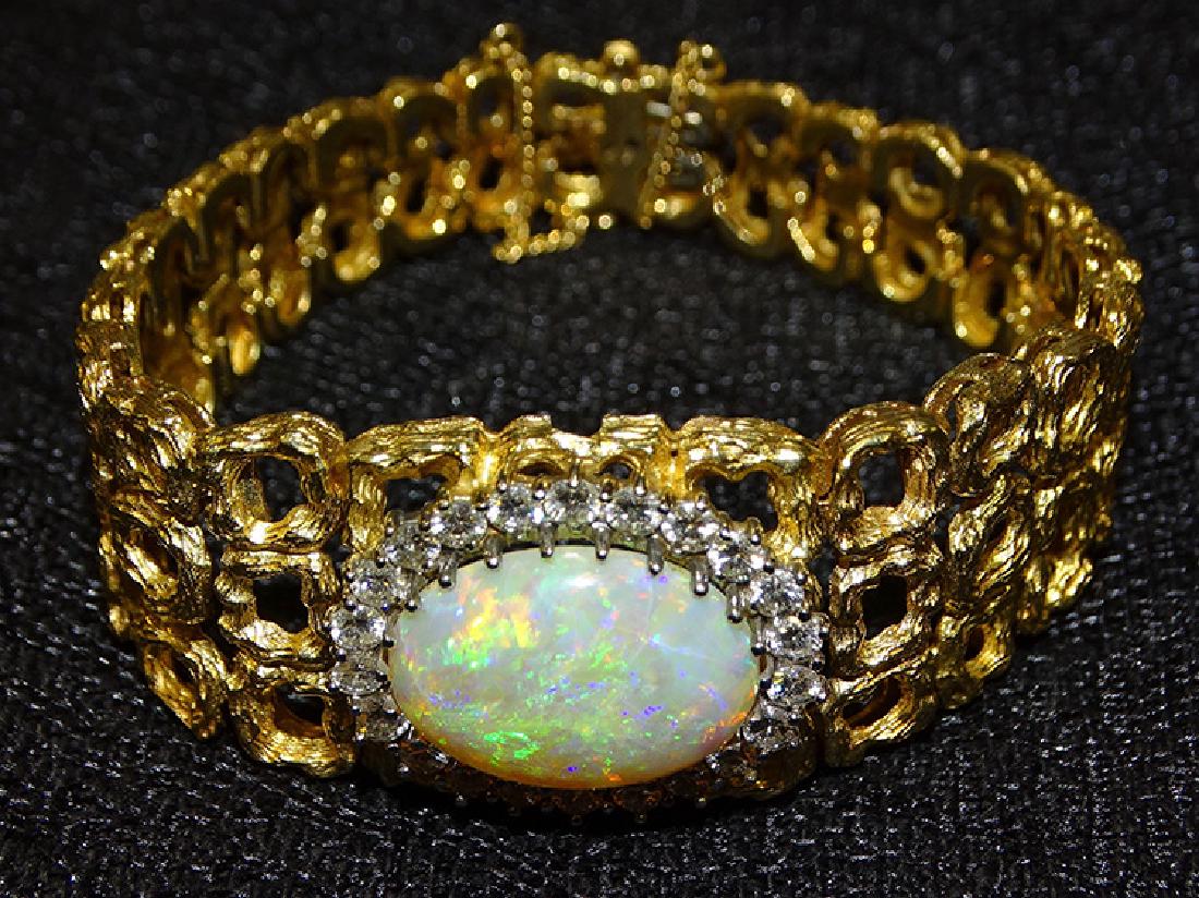 14k Opal and Diamond Bracelet (1 of 4)