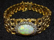 14k Opal and Diamond Bracelet