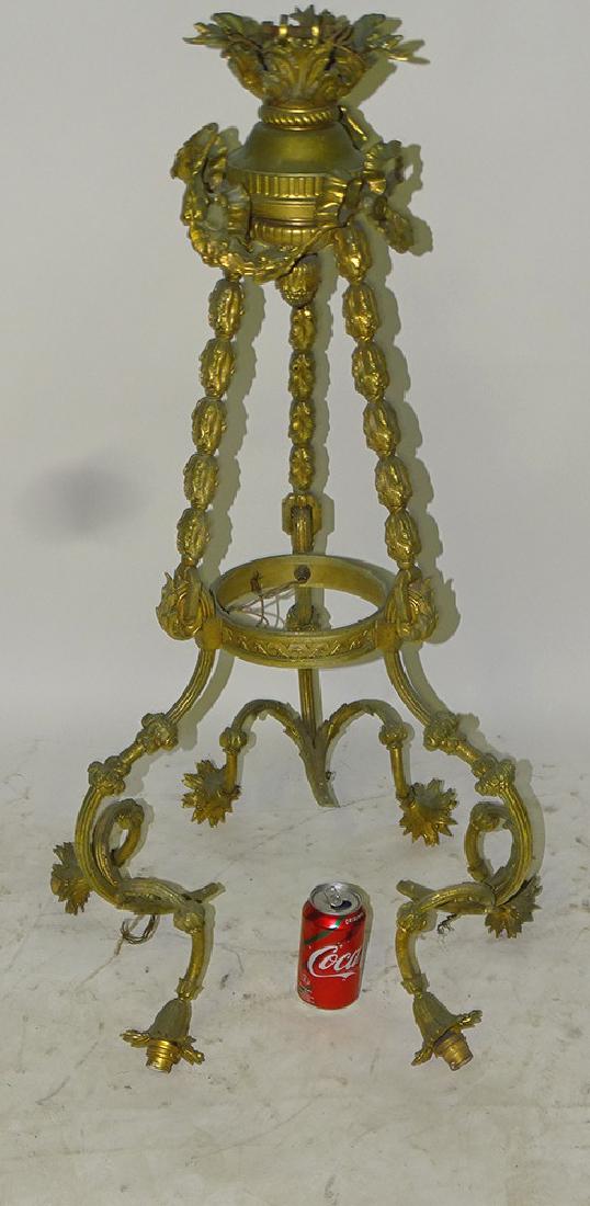 3' Solid Bronze Fixture: Fancy 37" solid bronze fixture with 6 sockets