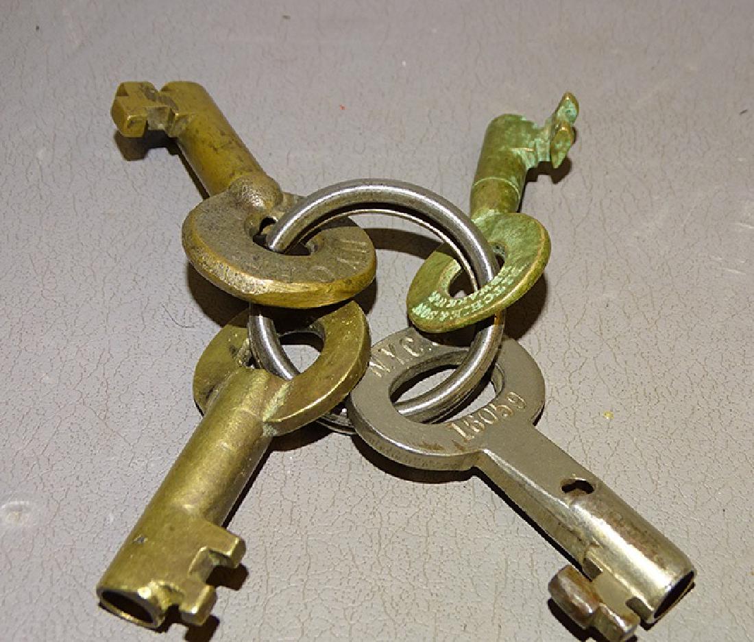 4 Antique Railroad Keys
