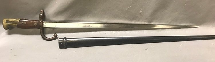French Bayonet 1879: French Bayonet and Scabbard dated 1879.Blade in nice condition.26" total