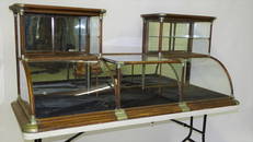 Oak Showcase with Double Bow Front Towers