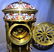 Spectacular Cloisonné & Brass Clock - 6