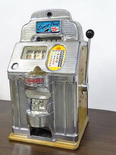 25 Cent Jennings Slot Machine: Nice 25 cent Jennings slot machine. In nice original condition.