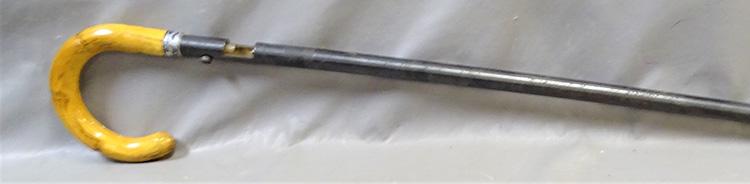 Unusual Gun Cane: Vintage walking gun cane with original hand grip.