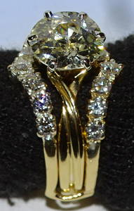 Estate Fresh 4 Carat Diamond and 1 Carat Insert