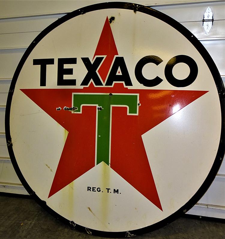 6' Double Sided Porcelain Texaco Sign (1 of 3)
