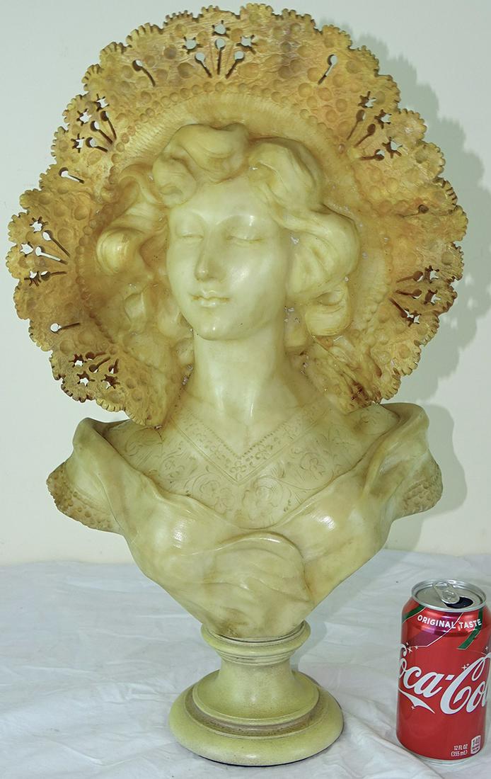 Artist Signed 21" Marble Bust (1 of 6)