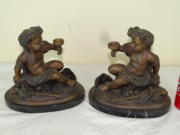 2 Bronze Statues Signed Rossi (1 of 4)