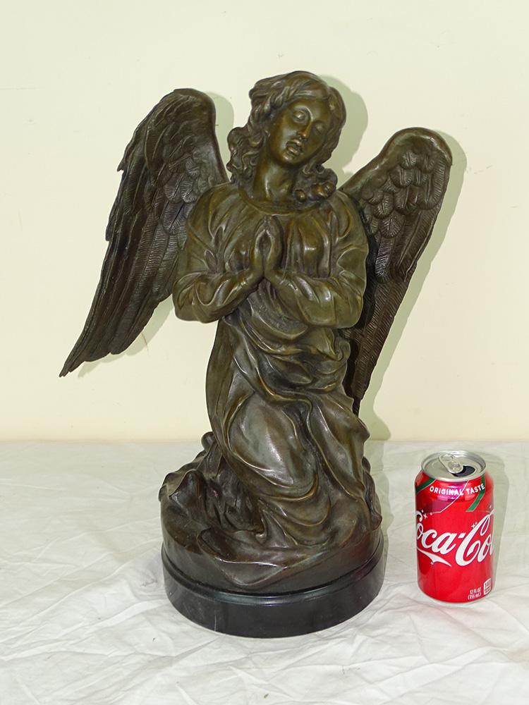 Large 17" Bronze of Angel Signed Masier (1 of 3)