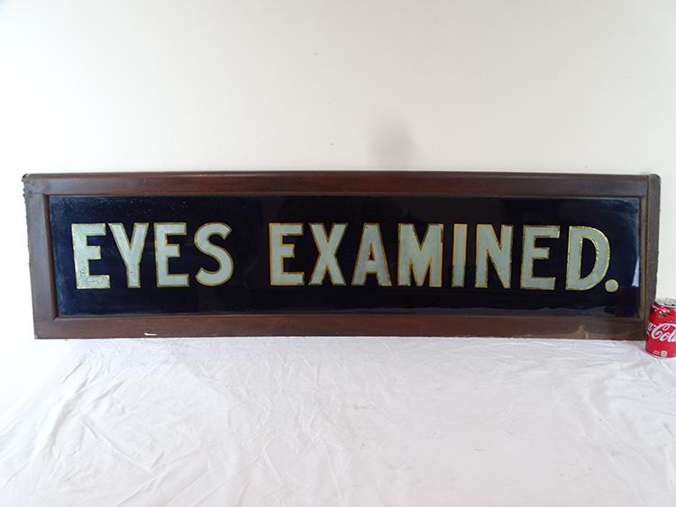 Eyes Examined Reversed Painted Sign (1 of 3)