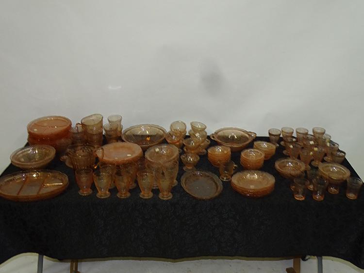 100+ Pieces of Cherry Blossom Depression Glass (1 of 4)