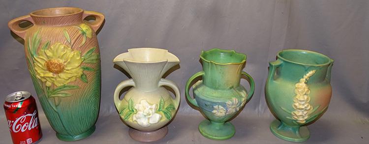 4 Large Roseville Vases (1 of 3)