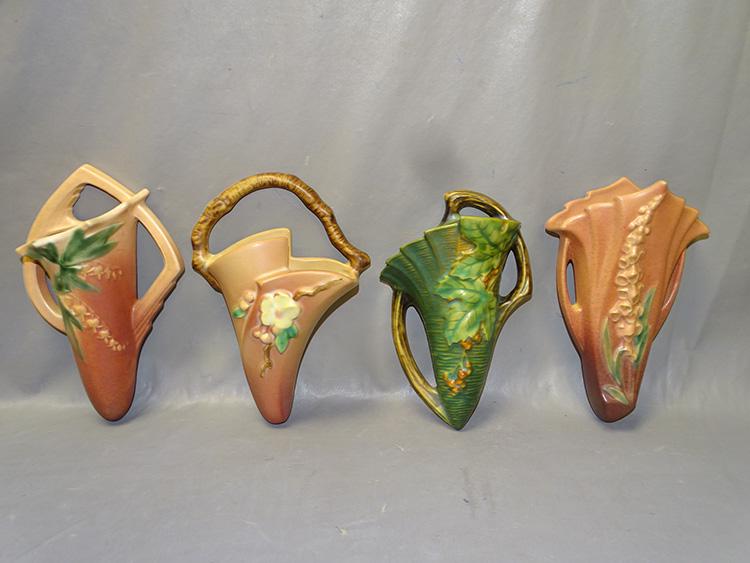 4 Nice Roseville Wall Pockets (1 of 3)