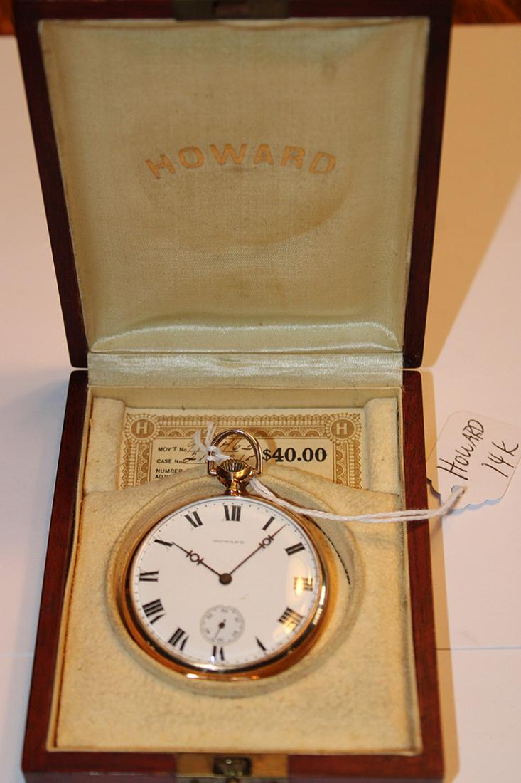 14k Gold Signed Howard Pocket Watch (1 of 5)
