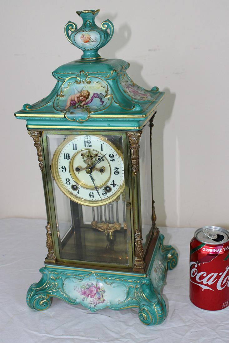 Beautiful Ansonia Porcelain Crystal Regulator (1 of 5)