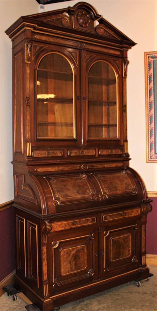 Monumental Victorian Cylinder Roll Secretary (1 of 9)