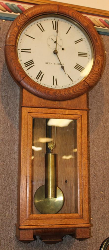 Oak Seth Thomas #2 Regulator Clock (1 of 3)