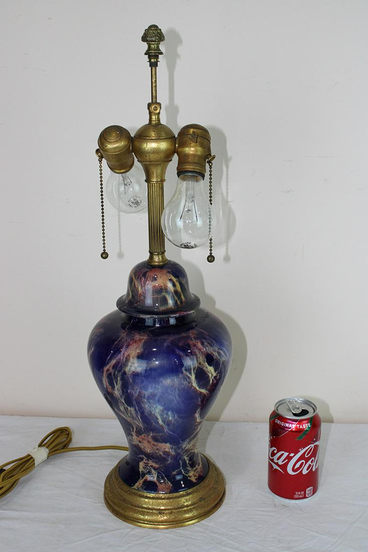 Tiffany Bronze and Porcelain Lamp Base (1 of 4)