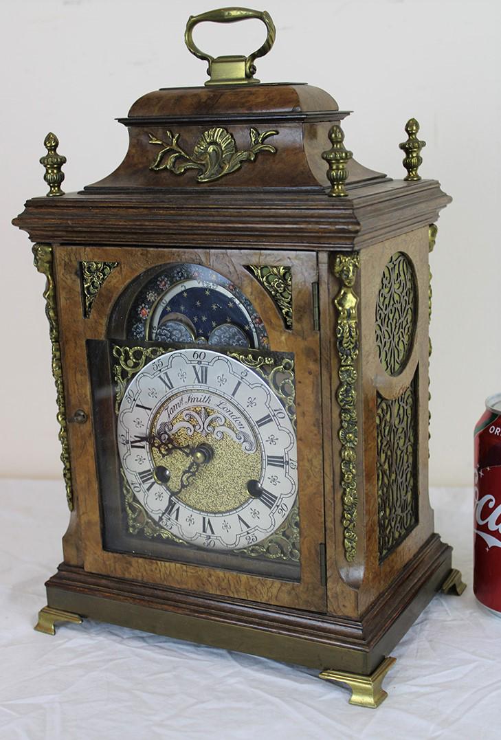 Small Burled Wood Bracket Clock (1 of 5)