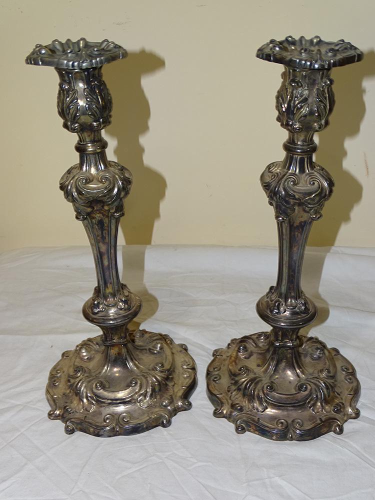 Pair of Fancy 14" Victorian Candlesticks (1 of 3)