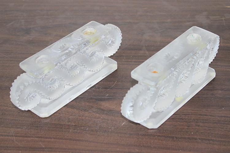 Pair of Signed Lalique Candle Holder (1 of 4)