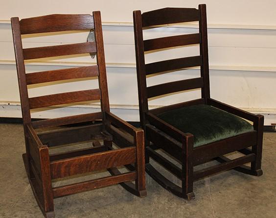 (2) Gustav Stickley Nursing Rockers (1 of 4)