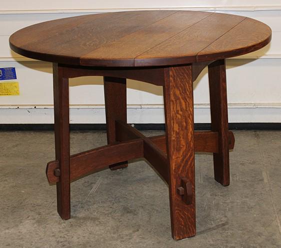 Unsigned 40" Gus Stickley Round Table (1 of 5)