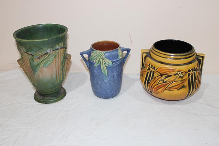 (3) Nice Roseville Pottery Vases (1 of 2)