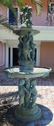 Exceptional 9 1/2' Bronze Fountain