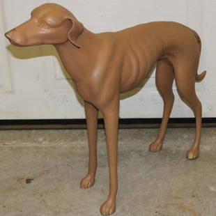 Great Bronze Whippet: Great whippet. Has a light coat of paint, looks nice. 6" wide, 22" tall, 27" deep.