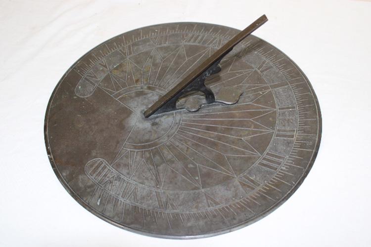 Large 14" Bronze Sundial: Large 14" bronze sundial. Antique, estate fresh.
