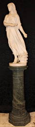 6 1/2' Victorian Artist Signed Marble Sculpture and